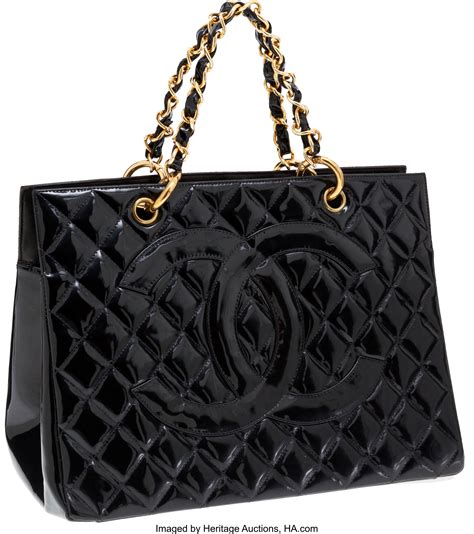 large black Chanel tote bag